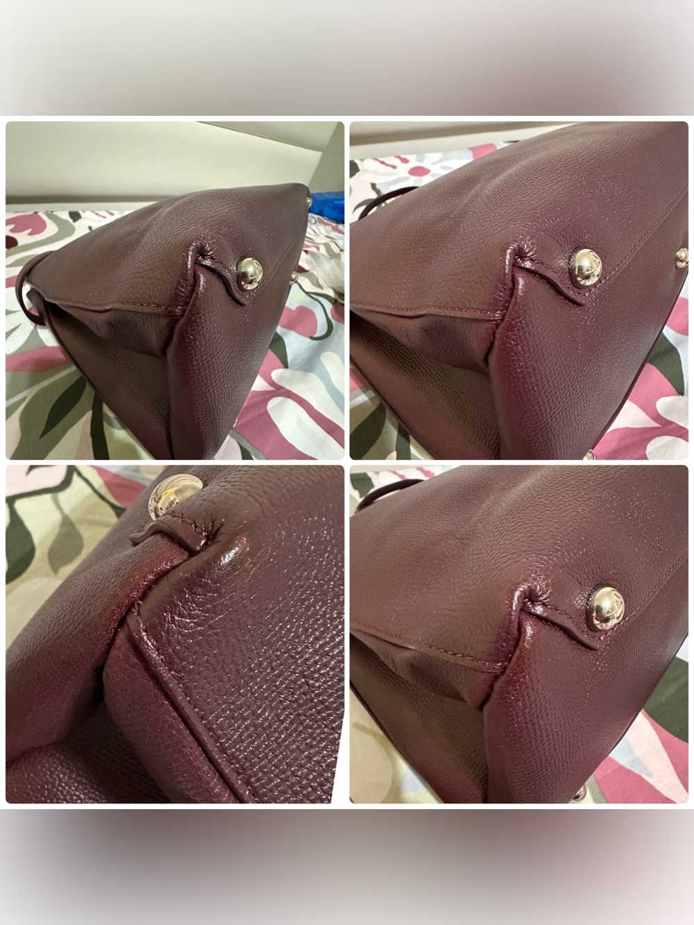 Burberry Banner Tote Bag in Burgundy Leather - Picture 5 of 15